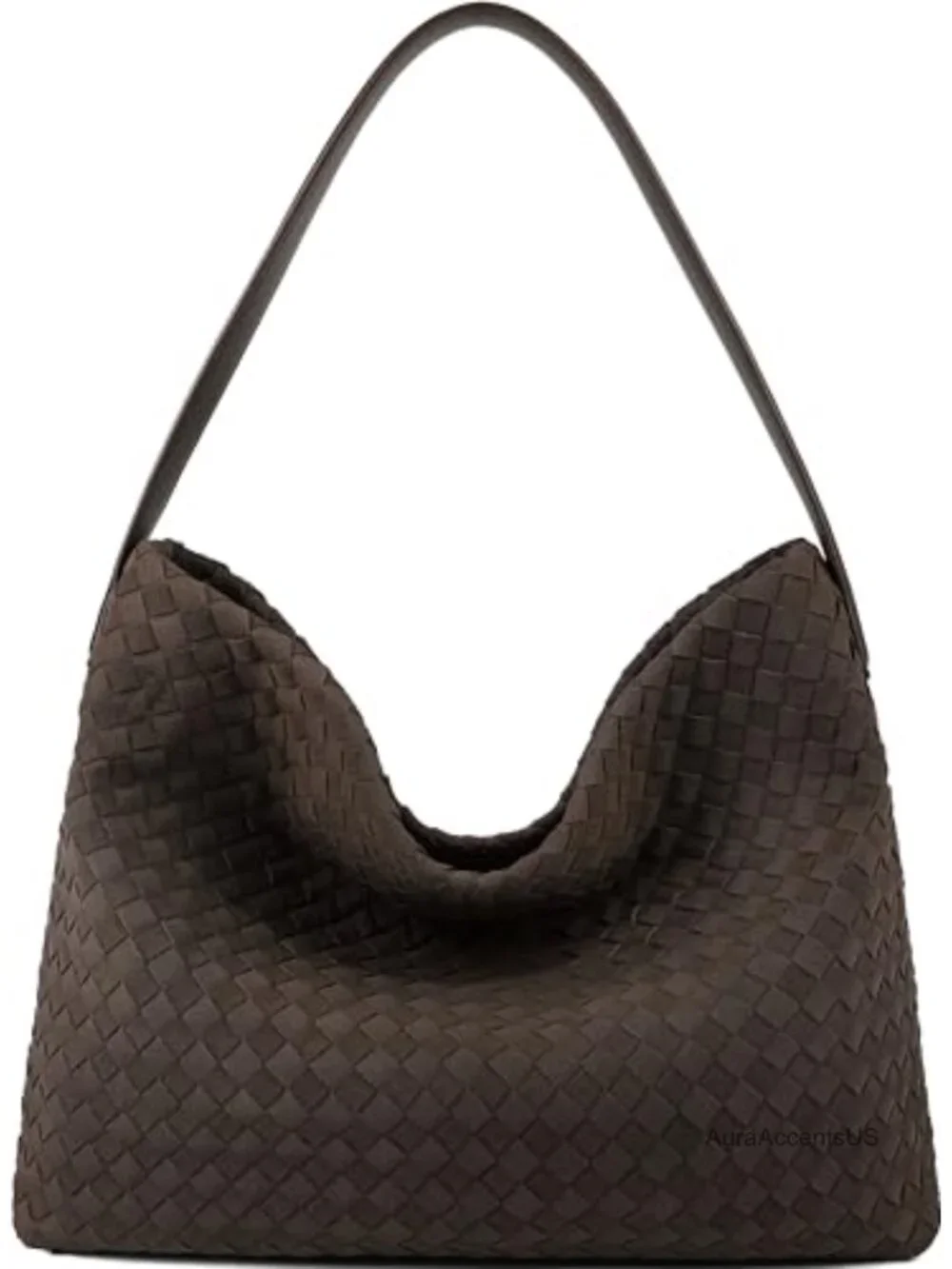 Vegan Suede Hobo Tote Women Top Handle Shoulder Bag w/ Clutch Magnetic Closure